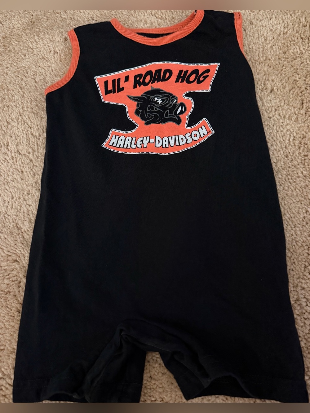 Harley Davidson Lil Road Hog Playsuit Baby 6-9 Months